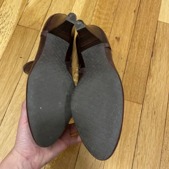 Circa Joan & David Leather Brown Heeled Boots, sz 10M - Picture 8 of 10